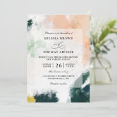 Invitation Mariage de code QR de budget moderne abstrait colo (Debout devant)