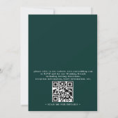 Invitation Mariage de code QR de budget moderne abstrait colo (Dos)