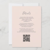 Invitation Mariage de code QR de la Parties scintillant argen (Dos)