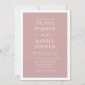 Invitation Mariage de code QR de la photo rose (Devant)