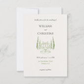 Invitation Mariage de code QR de script moderne classique (Devant)