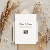 Invitation Mariage de code QR de script moderne classique