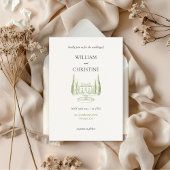 Invitation Mariage de code QR de script moderne classique