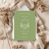 Invitation Mariage de code QR de script moderne intemporel ve