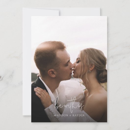 Invitation Mariage de code QR du budget noir moderne (Dos)