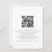 Invitation Mariage de code QR du tournesol moderne (Dos)