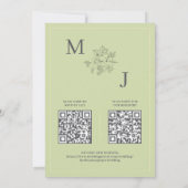 Invitation Mariage de code QR écologique (Dos)