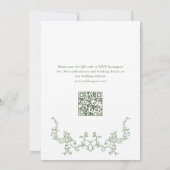Invitation Mariage de code QR écologique de l'Orné victorien  (Dos)