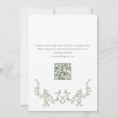 Invitation Mariage de code QR écologique de l'Orné victorien  (Dos)