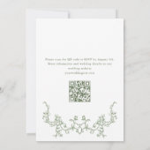 Invitation Mariage de code QR écologique de l'Orné victorien (Dos)