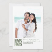 Invitation Mariage de code QR écologique de l'Orné victorien (Dos)