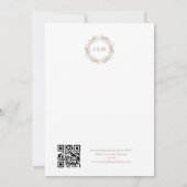 Invitation Mariage de code QR élégant du Fleur sauvage rose v (Dos)