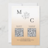 Invitation Mariage de code QR élégant pour le ton de la Terre (Dos)