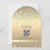 Invitation Mariage de code QR Emerald Green (Dos)
