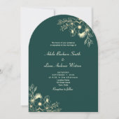 Invitation Mariage de code QR Emerald Green (Devant)