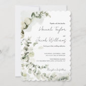 Invitation Mariage de code QR Eucalyptus (Devant)