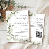 Invitation Mariage de code QR Eucalyptus