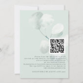 Invitation Mariage de code QR Eucalyptus Sage Elegant (Dos)
