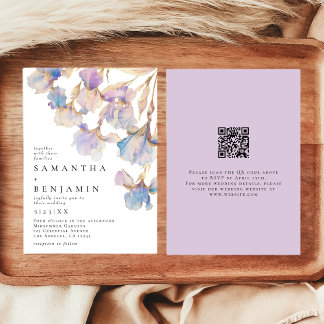 Invitation Mariage de code QR Iris