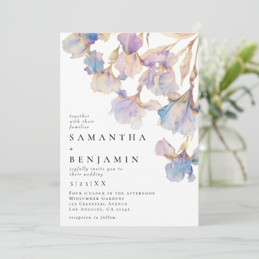Invitation Mariage de code QR Iris (Debout devant)