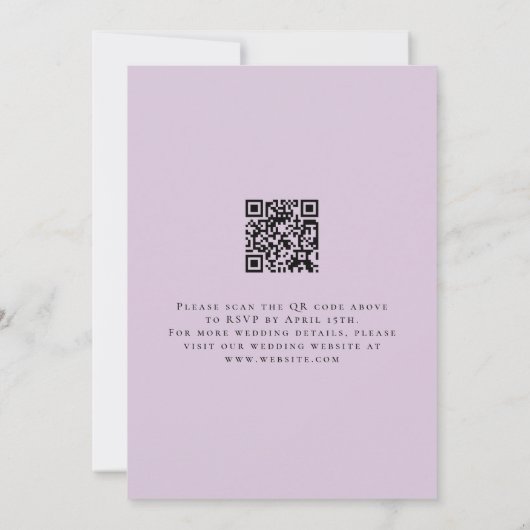 Invitation Mariage de code QR Iris (Dos)