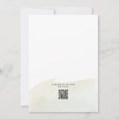 Invitation Mariage de code qr pour les marguerites d'aquarell (Dos)