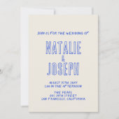 Invitation Mariage de code QR rétro à double face (Devant)
