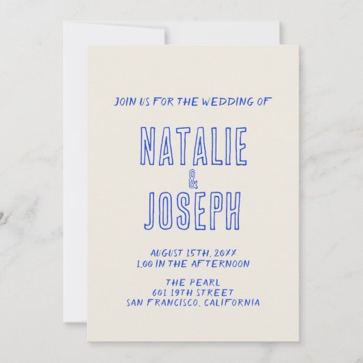 Invitation Mariage de code QR rétro à double face (Devant)