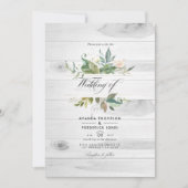Invitation Mariage de Code QR RSVP de Grange de Campagne de V (Devant)
