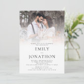 Invitation Mariage de code QR simple photo (Debout devant)