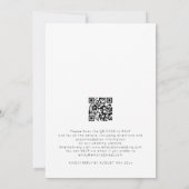 Invitation Mariage de code QR simple photo (Dos)