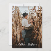 Invitation Mariage de code QR simple Script classique (Dos)