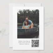 Invitation Mariage de code QR simple superposition photo (Dos)