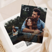 Invitation Mariage de code QR simple superposition photo