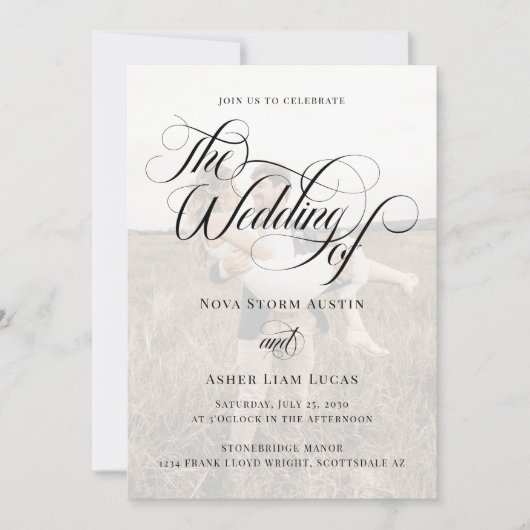 Invitation Mariage de code QR tout en un (Devant)