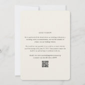 Invitation Mariage de code QR tout-en-un de l'automne élégant (Dos)