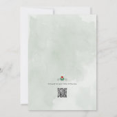 Invitation Mariage de code qr tulips aquarelle en cascade (Dos)