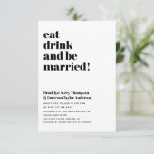 Invitation Mariage de code QR ultra moderne (Debout devant)