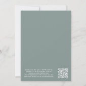 Invitation Mariage de code QR vintage Garden (Dos)