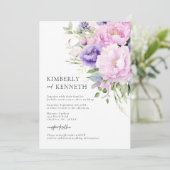 Invitation Mariage de code RSVP QR Pink Lavender (Debout devant)