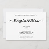 Invitation Mariage de coeur mignon (Devant)
