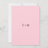 Invitation Mariage de coeur noir blanc blanc noir moderne (Dos)