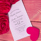 Invitation Mariage de coeur pourpre