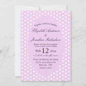 Invitation Mariage de coeur pourpre (Devant)