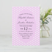 Invitation Mariage de coeur pourpre (Debout devant)