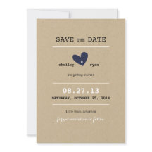 Mariage de coeur simple Enregistrer la date