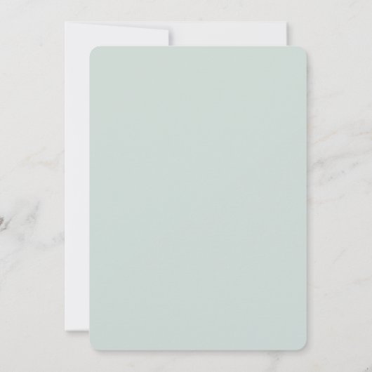 Invitation Mariage de Coeurs blancs Chic Mint Green (Dos)