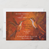 Invitation Mariage de colibri de terre orange brûlée moderne (Devant)