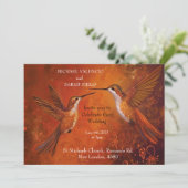 Invitation Mariage de colibri de terre orange brûlée moderne (Debout devant)