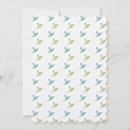 Invitation Mariage de colibris (Dos)